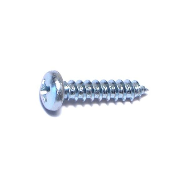 Midwest Fastener Sheet Metal Screw, #7 x 3/4 in, Zinc Plated Steel Pan Head Phillips Drive, 100 PK 03271 - main